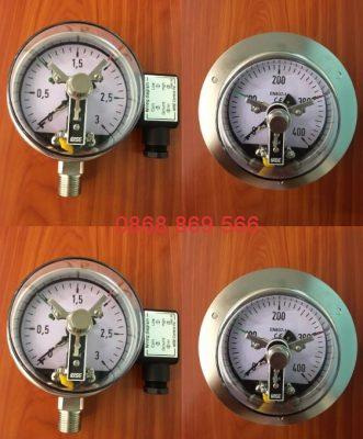 Đồng hồ áp suất 3 kim tiếp điểm điện Wise P510