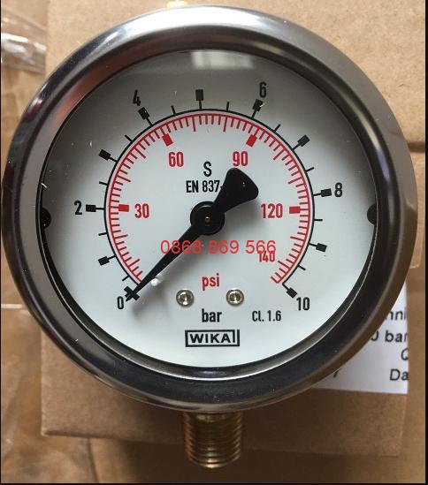 Đồng hồ áp suất Wika 213.53, 0-10bar