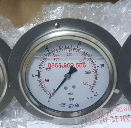 Đồng hồ áp suất wika chân sau có vành