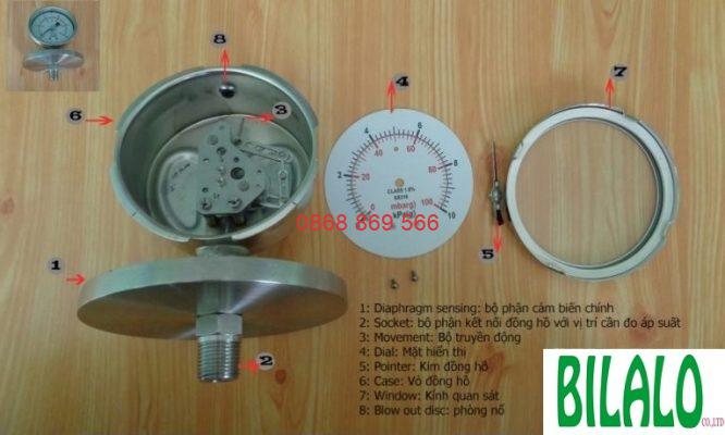 đồng hồ áp suất dạng màng